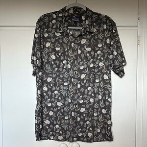 Patagonia Floral Hemp Cotton Blend Button Down